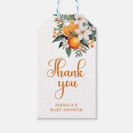 オレンジシトラス ベイビーシャワー サンクス ギフトタグ