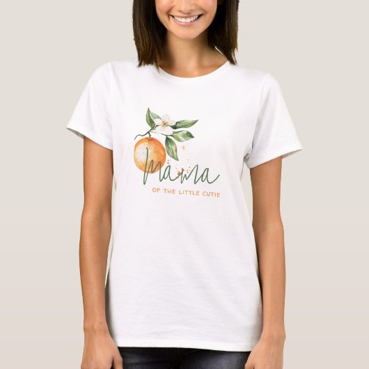 オレンジシトラス リトルキューティ ベビーシャワー ママトゥビー Tシャツ (正面)