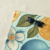 オレンジシトラッお洒落ツウォーターカラーフルーツ&フローラ ビーチタオル (インサイチュ)