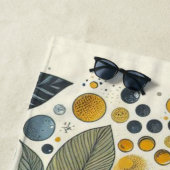 オレンジシトラッお洒落ツウォーターカラーフルーツ&フローラ ビーチタオル (インサイチュ)