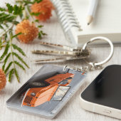 オレンジシトロエンメハリ キーホルダー (正面右)