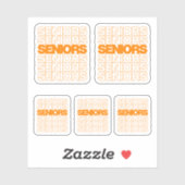 オレンジシニアのセニアカットカスタムの5セット シール (シート)