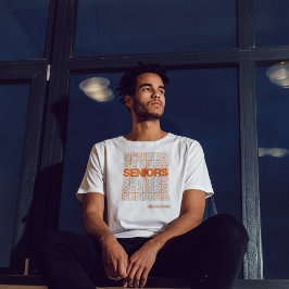 オレンジシニア高齢者 Tシャツ