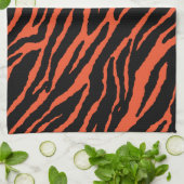 オレンジシマウマの台所タオル キッチンタオル (折り畳み)