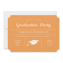 オレンジシモダンック卒業招待状