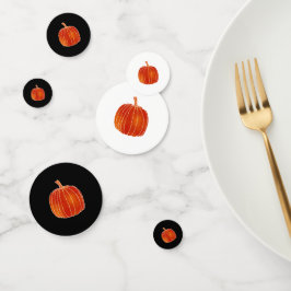 オレンジシャイニーカボチャ秋デコールハローウィンパーティ コンフェッティ