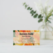 オレンジシャクナゲの花 名刺 (スタンド正面)