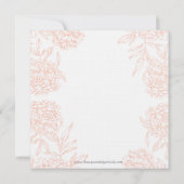 オレンジシャクヤクのヴィンテージの結婚式招待状 招待状 (裏面)