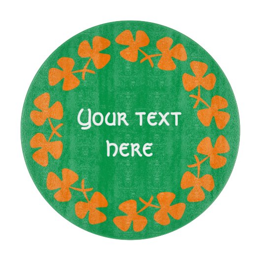 オレンジシャムロ縁どックス追加文字 カッティングボード (正面)