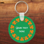 オレンジシャムロ縁どックス追加文字 キーホルダー (正面)