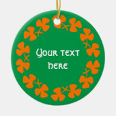 オレンジシャムロ縁どックス追加文字 セラミックオーナメント (正面)