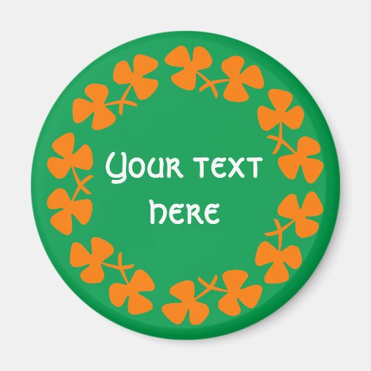 オレンジシャムロ縁どックス追加文字 マグネット (正面)