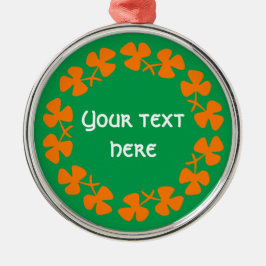 オレンジシャムロ縁どックス追加文字 メタルオーナメント