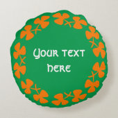 オレンジシャムロ縁どックス追加文字 ラウンドクッション (裏面)