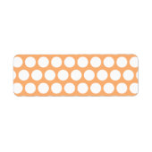 オレンジシャーベットとホワイト水玉模様 ラベル (正面)