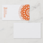オレンジシャーベットの万華鏡のように千変万化するパターン 名刺 (正面/裏面)