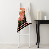 オレンジシャーベールロマンチック牡丹 シェルパブランケット (インサイチュ)