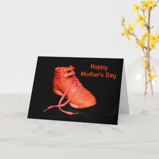 オレンジシューズ私が息子でよかった？母の日 カード (黄色い花)