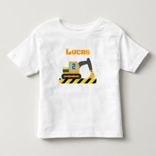オレンジショベルカー 2歳 トドラーTシャツ
