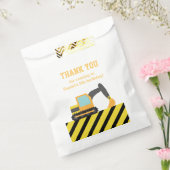 オレンジショベル建築キッズパーティー誕生日 フェイバーバッグ (封をした状態)