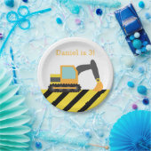 オレンジショベル建築ボーイズバースデーパーティー ペーパープレート (パーティー)