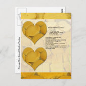 オレンジショートブレッドレシピはがき ポストカード (正面/裏面)