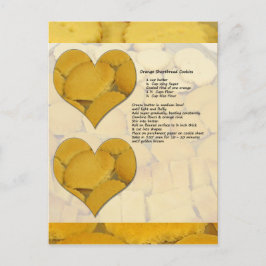 オレンジショートブレッドレシピはがき ポストカード