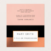 オレンジシルバーブラックラグジュアリー 名刺 (外部フラット)