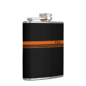 オレンジシンプルとブラックのモノグラム フラスク (右)