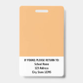 オレンジシンプル先生 バッジ (裏面)