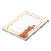 オレンジシンプル色かわいいアニメBOHOメモ帳 ノートパッド (回転)