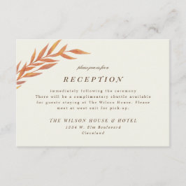 オレンジシンプル色のブランチウェディングレセプションエンクロージャ セーブザデート