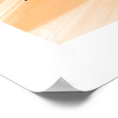 オレンジシンプル色の背景のカブトムシ虫のシルエット ポスター (角)