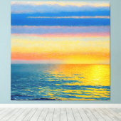 オレンジシーサンセット キャンバスプリント (インサイチュ (ウッドフロア))