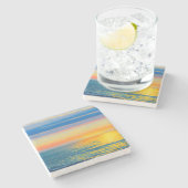 オレンジシーサンセット ストーンコースター (横)