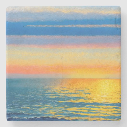 オレンジシーサンセット ストーンコースター (正面)