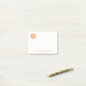 オレンジシーシェル航海のビーチラブ ポストイット (デスク上)