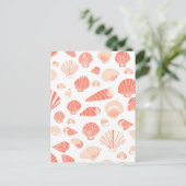 オレンジシーシェル | ビーチ海 ポストカード (スタンド正面)