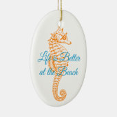 オレンジシーホースオーナメントラウンド セラミックオーナメント (右)