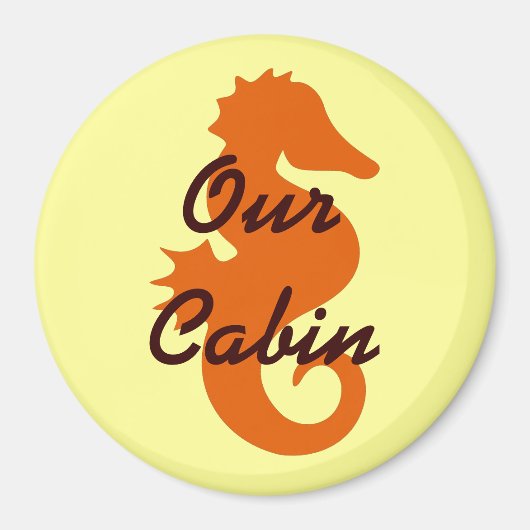 オレンジシーホースステートルームドアマーカー マグネット (正面)