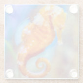 オレンジシーホース喜び ガラスコースター (裏面)