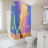 オレンジシーホース海藻で繋いだ シャワーカーテン (インサイチュ)