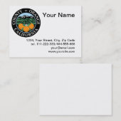 オレンジシールの郡 名刺 (正面/裏面)