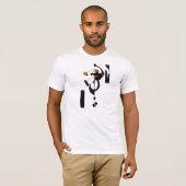 オレンジジオデザインメンズTシャツ Tシャツ (正面フル)