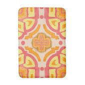 オレンジジオメトリッククロススタイル バスマット (正面縦)