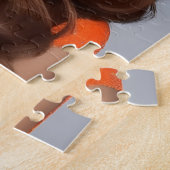 オレンジジグソーのゴージャスな長髪のパズル ジグソーパズル (側面)