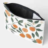 オレンジジッパーパウチ – 大 アクセサリーポーチ (見開き)