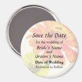オレンジジニアとイエロージニア Save the Date マグネット (正面/裏面)