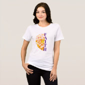 オレンジジニアの花の信仰キリスト教Tシャツ トライブレンドＴシャツ (正面全面)
