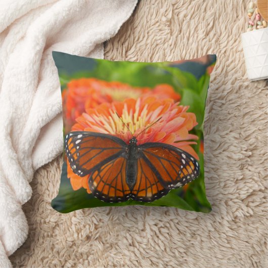 オレンジジニアスの副長蝶 クッション (ブランケット)